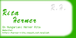 rita herner business card